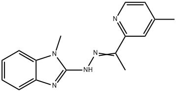 Ethanone, 1-(4-methyl-2-pyridinyl)-, 2-(1-methyl-1H-benzimidazol-2-yl)hydrazone Struktur