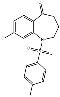 8-Chloro-1,2,3,4-tetrahydro-1-[(4-methylphenyl)sulfonyl]-5H-1-benzazepin-5-one Struktur