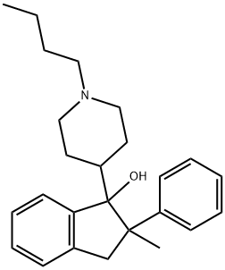 1-(1-Butyl-4-piperidyl)-2-methyl-2-phenyl-1-indanol Struktur