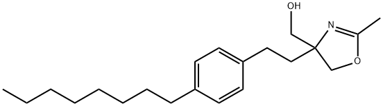 4,5-Dihydro-2-methyl-4-[2-(4-octylphenyl)ethyl]-4-oxazolemethanol Struktur