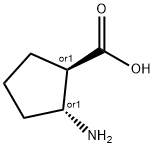 (1R,2R)-2-amino-cyclopentanecarboxylic acid Struktur