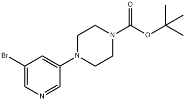 1-(5-Bromo-3-pyridyl)-4-tert-butoxycarbonylpiperazine Struktur