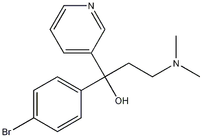 a-(4-Bromophenyl)-a-[2-(dimethylamino)ethyl]-3-pyridinemethanol Struktur