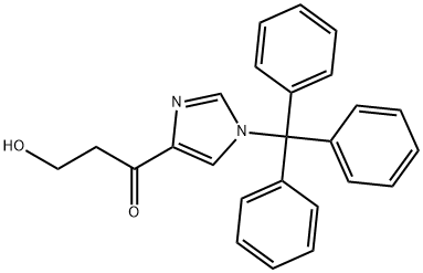 3-hydroxy-1-(1-trityl-1H-imidazol-4-yl)propan-1-one Struktur