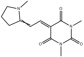 1,3-Dimethyl-5-[2-(1-methylpyrrolidin-2-ylidene)ethylidene]pyrimidine-2,4,6-trione Struktur