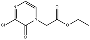 (3-Chloro-2-oxo-2H-pyrazin-1-yl)-acetic acid ethyl ester Struktur