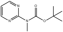 Pyrimidin-2-ylmethyl-carbamic acid tert-butyl ester Struktur