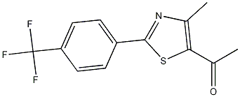 1-[4-Methyl-2-(4-trifluoromethylphenyl)thiazol-5-yl]ethanone Struktur