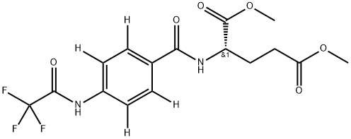 N-[4-[(Trifluoroacetyl)amino]benzoyl-d4]-L-glutamic Acid Dimethyl Ester Struktur