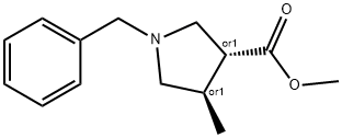 Trans-1-Benzyl-4-methylpyrrolidine-3-carboxylic acidethylester Struktur