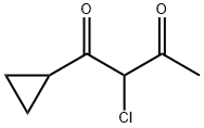 2-chloro-1-cyclopropylbutane-1,3-dione Struktur