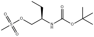 N-tert-Butoxycarbonyl (R)-2-Aminobutan-1-ol Methanesulfonic Acid Struktur