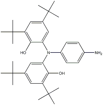 N,N-bis(3,5-di-tert-butyl-2-hydroxyphenyl)-1,4-phenylenediamine Struktur