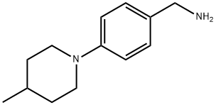 1-[4-(4-methylpiperidin-1-yl)phenyl]methanamine Struktur