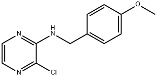 3-chloro-N-(4-methoxybenzyl)pyrazin-2-amine Struktur