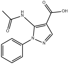 5-(Acetylamino)-1-phenyl-1H-pyrazole-4-carboxylic acid Struktur