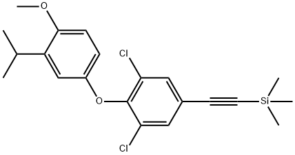 ((3,5-DICHLORO-4-(3-ISOPROPYL-4-METHOXYPHENOXY)PHENYL)ETHYNYL)TRIMETHYLSILANE Struktur