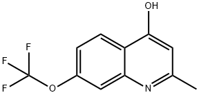 4-Hydroxy-2-methyl-7-trifluoromethoxyquinoline Struktur