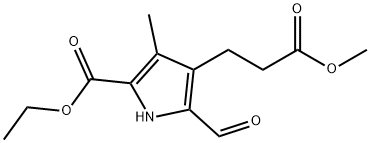 5-(Ethoxycarbonyl)-2-formyl-4-methyl-1H-pyrrole-3-propanoic Acid Methyl Ester
 Struktur