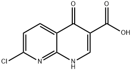 7-Chloro-4-hydroxy-[1,8]naphthyridine-3-carboxylic acid Struktur