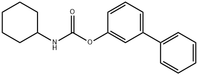 N-Cyclohexylcarbamic acid [1,1'-biphenyl]-3-yl ester Struktur