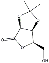 2,3-O-Isopropylidene-D-lyxono-1,4-lactone Struktur