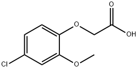 2-(4-chloro-2-methoxyphenoxy)acetic acid Struktur