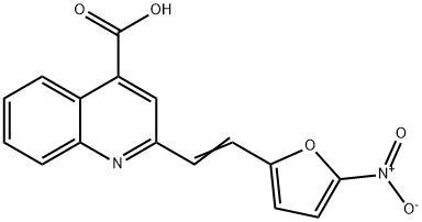 2-[2-(5-Nitro-furan-2-yl)-vinyl]-quinoline-4-carboxylic acid Struktur