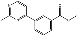 methyl 3-(2-methylpyrimidin-4-yl)benzoate Struktur