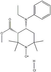 (3R,4R)-4-[(1S)-Phenylethylamino-3-methoxycarbonyl]-2,2,6,6-tetramethylpiperidine-1-oxyl Hydrochloride Struktur