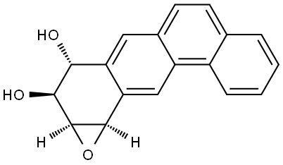 Benz(A)anthracene-8,9-diol-10,11-epoxide, anti Struktur