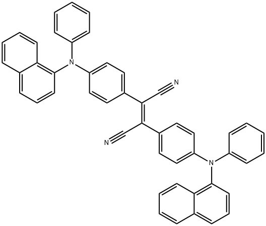 2,3-Bis[4-(1-naphthalenylphenylamino)phenyl]fumaronitrile Struktur