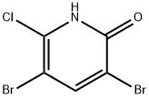 3,5-Dibromo-6-chloro-2-hydroxypyridine Struktur