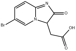 6-Bromo-2,3-dihydro-2-oxoimidazo[1,2-a]pyridine-3-acetic acid Struktur