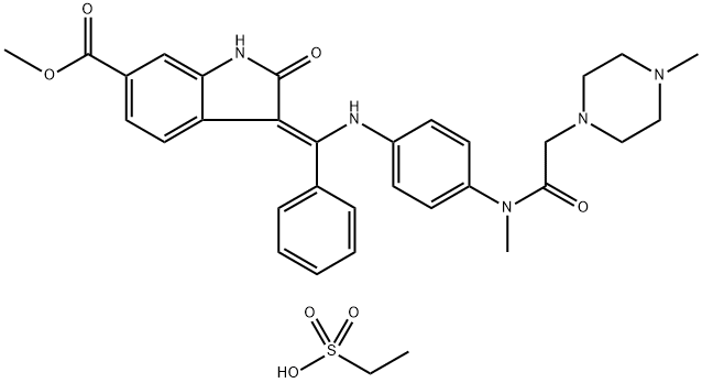 Nintedanib Ethanesulfonate Salt Structure