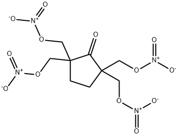 2,2,5,5-Tetrakis(hydroxymethyl)-cyclopentanone tetranitrate Struktur