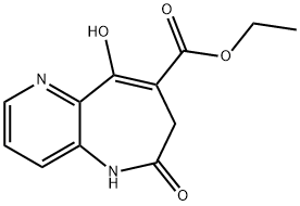 6,7-Dihydro-9-hydroxy-6-oxo-5H-pyrido[3,2-b]azepine-8-carboxylic Acid Ethyl Ester Struktur