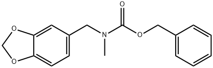 benzyl (benzo[d][1,3]dioxol-5-ylmethyl)(methyl)carbamate Struktur