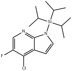 4-Chloro-5-fluoro-1-[tris(1-methylethyl)silyl]-1H-pyrrolo[2,3-b]pyridine Struktur