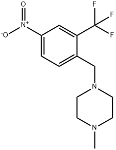 1-Methyl-4-[[4-nitro-2-(trifluoromethyl)phenyl]methyl]-piperazine|4-(4-甲基哌嗪-1-亞甲基)-3-三氟甲基-1-硝基苯