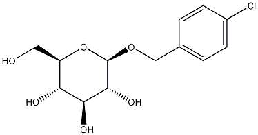 (4-Chlorophenyl)methyl-beta-D-glucopyranoside Struktur