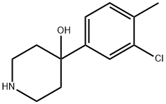 4-(3-chloro-4-methylphenyl)piperidin-4-ol Struktur