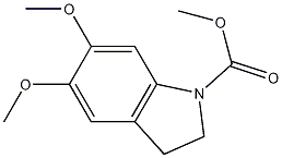 2,3-Dihydro-5,6-dimethoxy-1-(methoxycarbonyl)-1H-indole Struktur