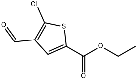 ethyl 5-chloro-4-formylthiophene-2-carboxylate Struktur