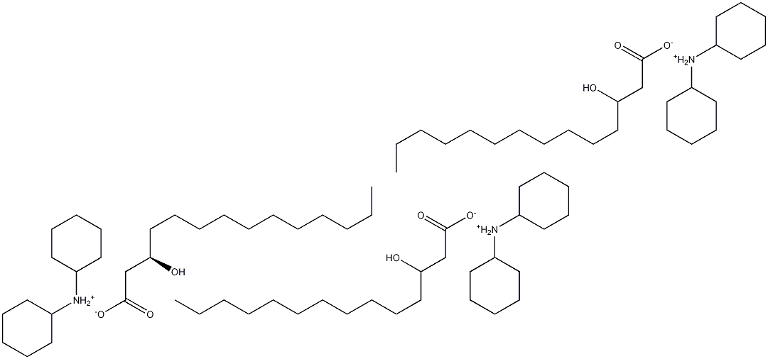 (R)-3-Hydroxy Myristic Acid Tri(dicyclohexylammonium Salt) Struktur