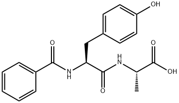 N-(N-Benzoyl-L-tyrosyl)-L-alanine Struktur