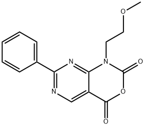 1-(2-methoxyethyl)-7-phenyl-1H-pyrimido[4,5-d][1,3]oxazine-2,4-dione Struktur