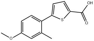 5-(4-Methoxy-2-methylphenyl)thiophene-2-carboxylic acid Struktur