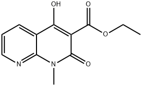 ethyl 4-hydroxy-1-methyl-2-oxo-1,2-dihydro-1,8-naphthyridine-3-carboxylate Struktur