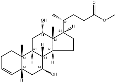 (5beta,7alpha,12alpha)-7,12-Dihydroxychol-3-en-24-oic acid methyl ester Struktur